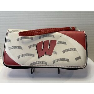 Wisconsin‎ Badgers Curve Zip Organizer Ladies Wristlet Wallet NCAA